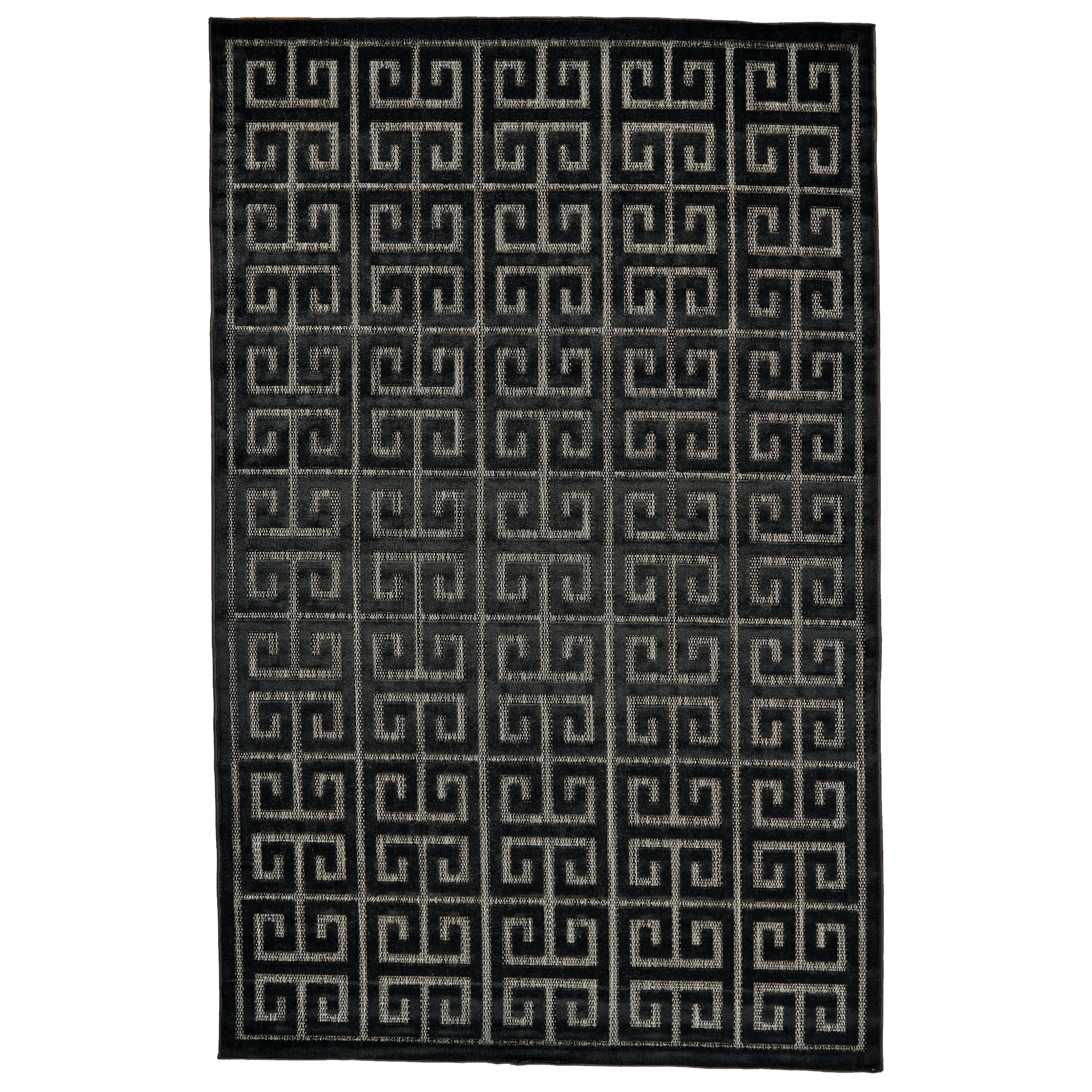 Black/Charcoal 5' X 7'-6" Area Rug